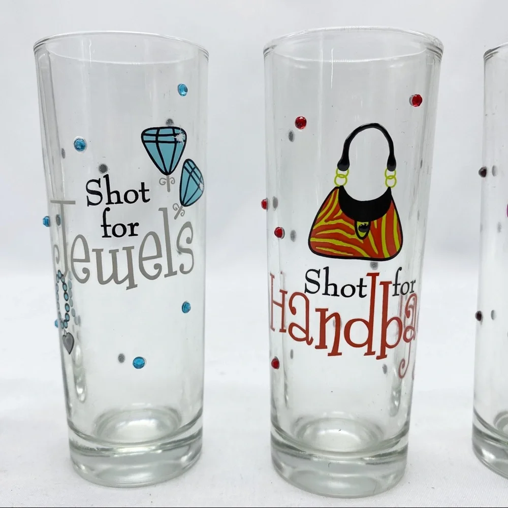 Bed Bath Beyond Bachelorette Party Ladies Night Shot Glasses Set of 4 NEW